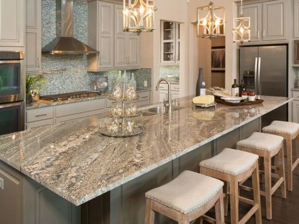 Granite countertop in a finished kitchen